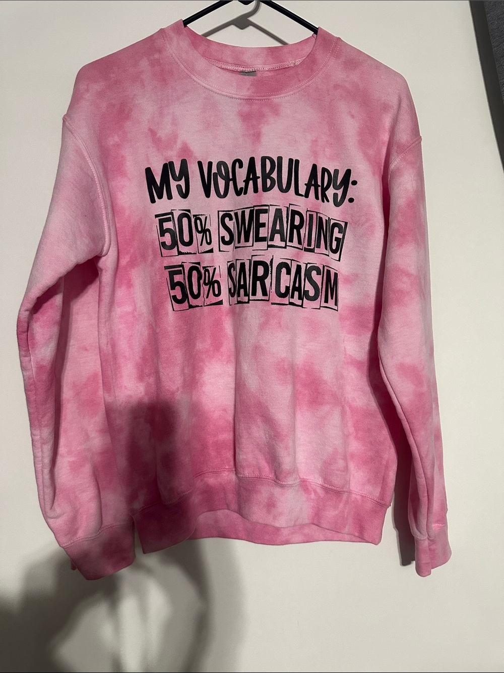 My Vocabulary Pink Sweatshirt size SMALL